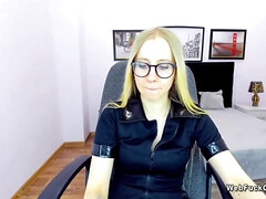 素人, ブロンド, ヨーロピアン, 眼鏡, 自家製, 一人, オッパイの, ウェブカメラ