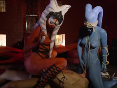 Aziatisch, Grote lul, Zwart, Pijpbeurt, Hondjeshouding, Handbeurt, Likken, Tieten likken