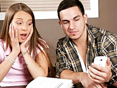 Grote kont, Grote lul, Bruinharig, Hondjeshouding, Natuurlijke tieten, Kantoor, Tiener, Tieten likken