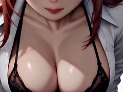 Makima Commands You To Cum On Her Breasts - Closeup POV AI