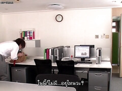 Asiatisch, Grosse titten, Japanische massage, Büro, Zierlich, Sekretärin, Tittenfick, Titten