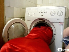 浴室, デカ尻, フェラチオ, 茶髪の, イく瞬間, 自家製, オマンコ, 妻