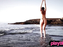 Strand, Grosse titten, Braunhaarige, Deutsch, Hd, Im freien, Erotischer film, Titten