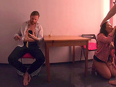 素人, デカ尻, フェラチオ, 茶髪の, 浮気する, イく瞬間, ロシア人, フェラする