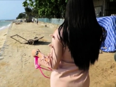 Asiático, Tetas grandes, Al aire libre, Transexual