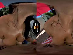 Let the neighbors watch: Big Tits, Big Ass  Blowjob VR Porn