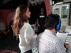 美女, フェラチオ, 茶髪の