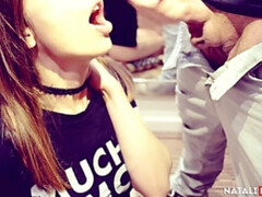 Amateur, Sucer une bite, Brunette brune, Éjaculer dans la bouche, Tir de sperme, Gorge profonde, Queue, Adolescente