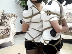 Two police women bondage and gagged - xy410