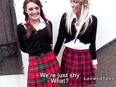 Russian schoolgirls banging in public