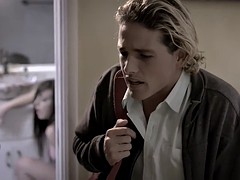 stepbro help sister after she gets stuck trying analsex