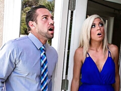 Grosser arsch, Grosser schwanz, Grosse titten, Blondine, Blasen, Hundestellung, Milf