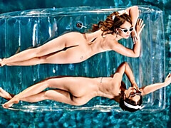 18 jaar, Grote kont, Grote mammen, Vingeren, Lesbisch, Masturbatie, Geschoren, Tieten likken