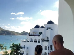 Amateur, Playa, Rubia, Pareja, Al aire libre, Pov, Público, Flaco