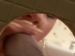 Kont, Blond, Sperma shot, Seksspeelgoed, Sperma in gezicht, Masturbatie, Tieten likken, Nat