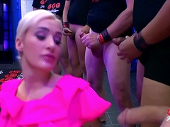 Blond, Groepseks ejactulatie, Compilatie, Sperma in mond, Diep in de keel, Lul, Duits, Slikken
