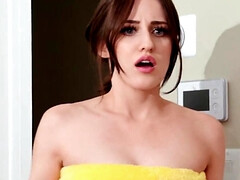 デカパイ, フェラチオ, 茶髪の, ズームショット, ハードコア, オマンコ, ティーン, 三人