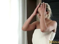 Anaal, Kont, Bruinharig, Sperma shot, Erotisch, Europees, Handbeurt, Hd