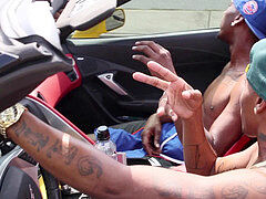 アナル, ビーチ, デカチン, 黒人, フェラチオ, カップル, ゲイ, アウトドア