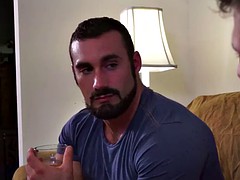 hairy hunk ass fucking his twink lover with his big cock