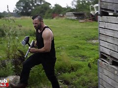 デカ尻, ブロンド, イギリス人, バック, 顔射, 熟年, 淫乱熟女, 叫ぶ
