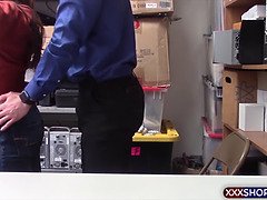 Hinterzimmer, Geschnappt, Hardcore, Hd, Bestrafung, Rau, Titten, Uniform