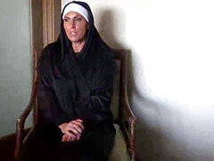 Katie71cams - Horny Nun Gives In And Fucks Two Men