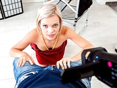 Blond, Pijpbeurt, Hondjeshouding, Handbeurt, Geschoren, Mager, Strippen, Tiener