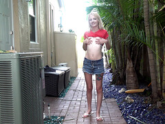 Blondine, Hd, Masturbation, Natürlichen titten, Höschen, Solo, Student