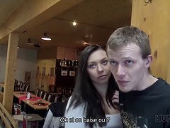 Czech teen with a hot body gets naughty in the middle of the street