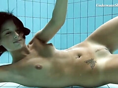 Bikini, Poilue, Lingerie, De plein air, Public, Solo, Adolescente, Sous marin