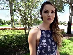 Beautiful Rayna Rose flash tits for a wad of cash