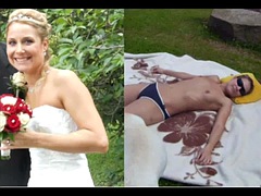 Tussi, Grosse titten, Blondine, Braut, Braunhaarige, Reif, Milf, Öffentlich