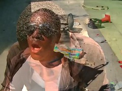 Black stud picked up by IR stud and fucked for cash outside