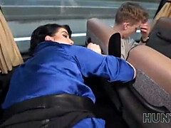 デカパイ, 茶髪の, バス, チェコ, ハードコア, 淫乱熟女, ハメ撮り, 公共