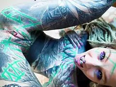 アナル, ドイツ人, Hd, オナニー, オーガズム, 一人, タトゥー, オッパイの