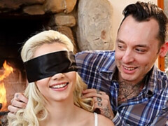 Arsch, Blondine, Blasen, Hundestellung, Rasiert, Dürr, Jungendliche (18+), Titten