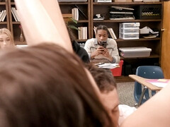 お尻, ブロンド, フェラチオ, チン, ディルド, スパンキング, 教師, オッパイの