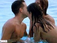 Blasen, Braunhaarige, Schwanz, Behaart, Hardcore, Öffentlich, Reiten, Titten