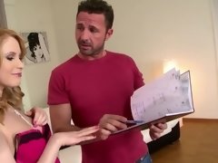 デカチン, ブロンド, イマラチオ, ダブル開発, 顔射, ヒール, 下着, 三人