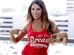 Aesthetic brunette Latina August Ames knows how to suck a dick