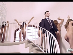 デカ尻, デカチン, デカパイ, フェラチオ, 茶髪の, バック, ガリガリ, ティーン