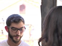 ordering some extra sausage for her tight ass