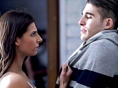 Enthousiasteling, Slaapkamer, Grote lul, Pijpbeurt, Hondjeshouding, Natuurlijke tieten, Mager, Tieten likken