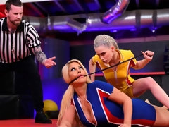 デカ尻, ブロンド, ジム, キス, レズビアン, なめる, スポーツ, ストリッピング