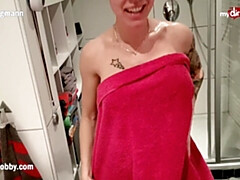 18 ans, Amateur, Collège université, Éjaculer dans la bouche, Faciale, Allemand, Douche, Avaler