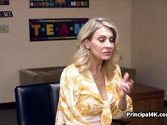 素人, ブロンド, フェラチオ, バック, 熟年, 淫乱熟女, オフィス, 現実