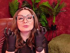 Schwarz, Schwarz, Fetisch, Handschuhe, Milf, Krankenschwester, Erotischer film, Solo