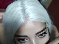 Mooi, Grote lul, Blond, Schattig, Sperma in gezicht, Hardcore, Gezichtspunt, Zuigen