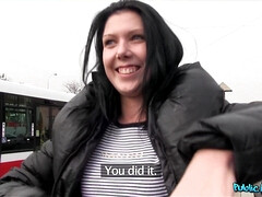 Amateur, Engañando, Checa, Europeo, Dinero, Al aire libre, Pov, Realidad